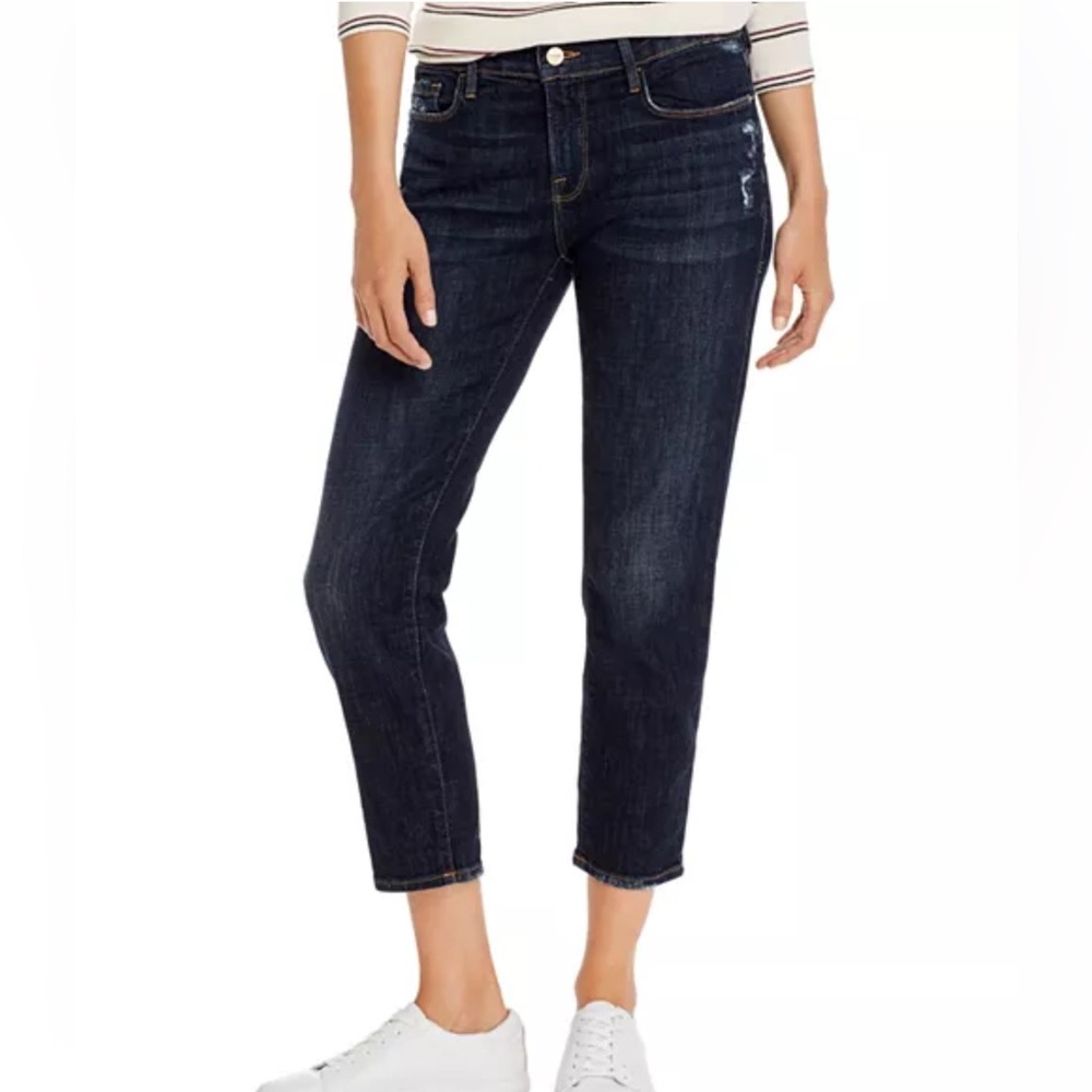 Frame Le Garcon Crop Relaxed Straight-Leg Jeans in Covant Size 29